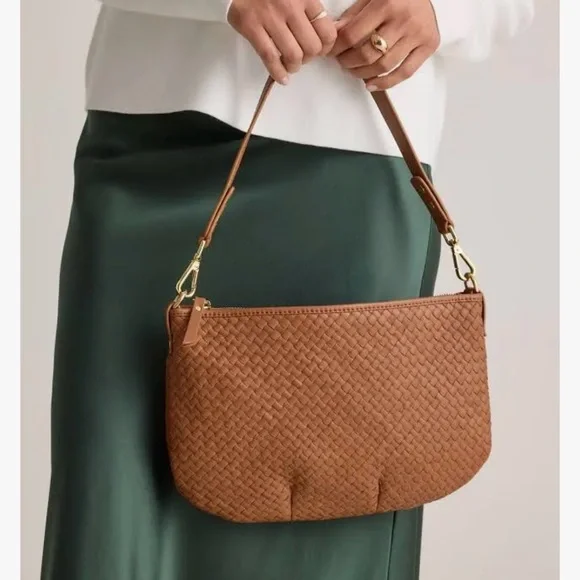 Quince Handwoven Italian Leather Mini Shoulder Bag - Picture 6 of 6